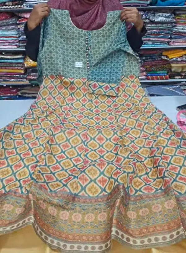 Silk Long Anarkali Kurti | AK1869